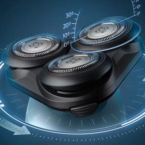 Afeitadora Inalámbrica Impermeable IPX7, Cuchillas 360° para Uso en Seco y Húmedo, Cabezales de Contorno, Recortadora de Precisión, Afeitadora Eléctrica 3 en 1 para Rostro - Product Image 3