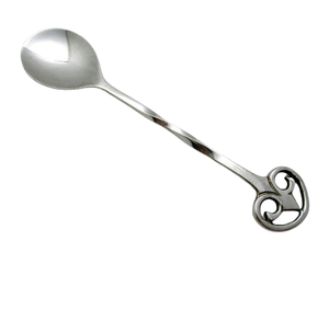 Cuillère à dîner classique en acier inoxydable finition argentée Poignée en métal artisanale Cuillère à thé et café miroir Couverts à café et thé - Product Image 1