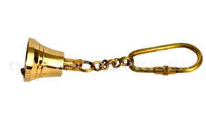 Porte-clés cloche antique, porte-clés cloche en laiton massif nautique finition laiton utilisé pour accrocher la clé meilleur cadeau - Product Image 3