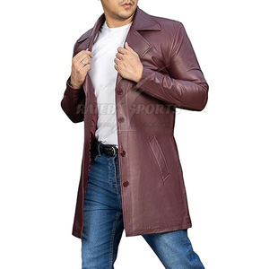 Abrigo de Punto con Cuello Mao de Cuero Genuino Personalizado para Hombre al Mejor Precio al por Mayor - Alta Calidad, Secado Rápido, Transpirable y Personalizable - Product Image 6