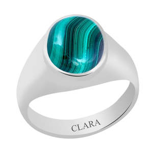 Certified Natural Malachite Dana Firang Gemstone <b>Ring</b> for Everyday Wear - Product Image 1