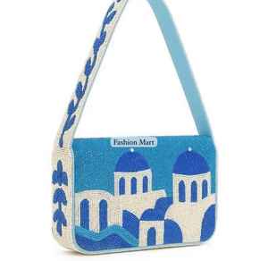 Bolso de Magnolia con cuentas, monedero con cuentas florales, bolso de flores blancas, bolso de hombro de primavera, monederos con cuentas de verano, hecho a mano floral - Product Image 4