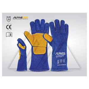 Guantes de cuero para barbacoa de tamaño XL con logotipo personalizado para adultos, resistentes al fuego, soldadura, revestimiento de látex, costuras, a prueba de fuego, anticorte, antideslizante - Product Image 5