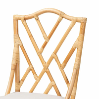 Chaise de salle à manger contemporaine élégante en rotin naturel écologique, tressée à la main, personnalisable, pour la maison, le bureau, l'hôtel, vente en gros