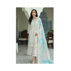 Beautiful Luxury Indian Designer Ethnic Clothing Collection Heavy Faux Georgette Embroidered Pakistani Salwar Kameez Suit