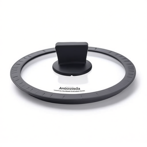 Tapa de Vidrio para Olla Ambiziosa de 24 cm, Transparente con Borde de Silicona Gris, Apta para Lavavajillas - Product Image 2
