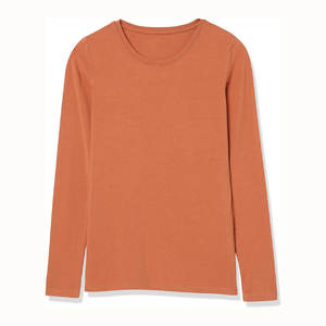 Camiseta de manga larga para gimnasio para mujer, sudadera de manga larga con logotipo personalizado para entrenamiento físico, Camiseta de algodón - Product Image 1