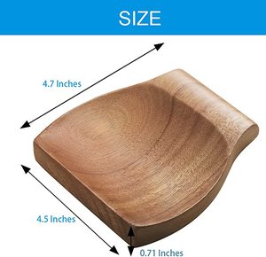 Repose-cuillère rond en bois d'acacia et de mangue de qualité supérieure, support pour ustensiles de cuisine pour cuisinière, meilleur prix - Product Image 3