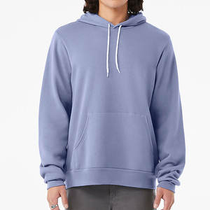 Sweat à capuche léger en coton pour adulte BELLA + CANVAS toile unisexe Poly coton polaire sweat à capuche/sweats à capuche - Product Image 3