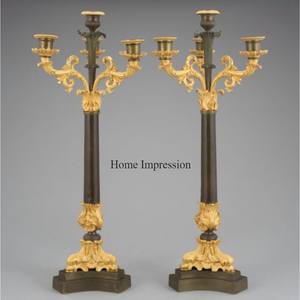 Haute gradation plaqué or en aluminium coulé 5 bras moderne créatif Art Designer haute qualité candélabre décoration de mariage - Product Image 3