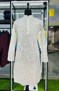 Conjunto de Kurta y Pijama de Algodón con Mangas Largas y Aberturas Laterales, Ropa Étnica Elegante para Festivales y Fiestas - Product Image 2