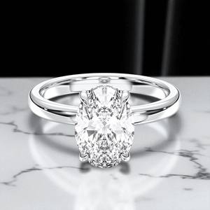 ชุดง่ามเพชรรูปไข่และเพชรทรงรี VVS-VS เพชร2.15กะรัตสำหรับผู้หญิง10K,14K,18K ทองสำหรับเธอ - Product Image 4