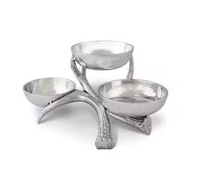 Bol à dattes en métal islamique arabe, décoration de table du Ramadan, plat de service pour fruits secs, article de décoration de luxe pour la maison - Product Image 1