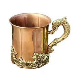 La taza de cobre más adorable con acabado pulido, perfecta para cócteles de té y café y Decoración elegante para el hogar - Product Image 2