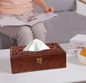 HOMIFI Boîte à mouchoirs en bois Napco faite à la main/Porte-serviettes Porte-serviettes/Porte-papier de soie avec système de verrouillage pour table à manger et Ki - Product Image 3