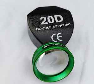 SS Fabrication ophtalmique 20D sans contact Double lentille asphérique couleur verte boîtier en plastique livraison gratuite dans le monde entier... - Product Image 2