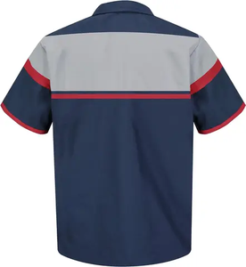 Camisa de trabajo de algodón reflectante de dos tonos con ventilación de alta visibilidad de seguridad amarilla de alta visibilidad con ventilación - Product Image 2