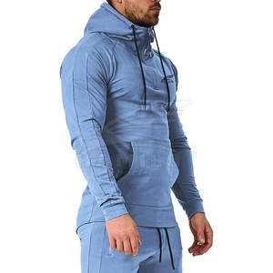 Fabricación de Pakistán, sudaderas deportivas de Color sólido para hombres, logotipo impreso personalizado, sudaderas deportivas para hombres, sudaderas básicas de algodón mezclado - Product Image 3