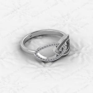 Top Qualité Infinity Design 925 Sterling Semi Mount Blanc Réglage Yin Yang Anneau Bon pour Résine et Cendres Travail Lait Maternel Bijoux - Product Image 6