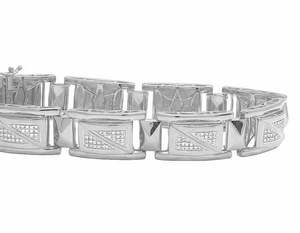 New Fashion Charm Customized <b>Bracelet</b> in S925 Sterling <b>Silver</b> Moissanite Round Diamond <b>Bracelet</b> for <b>Men</b> - Product Image 5