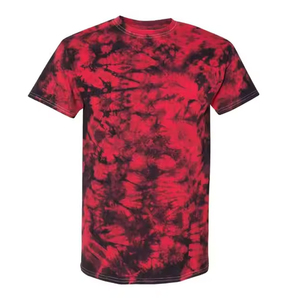 T-shirt graphique tie-dye pour homme en coton, col rond, manches courtes, décontracté, doux, respirant, confortable, coupe classique, personnalisable - Product Image 1
