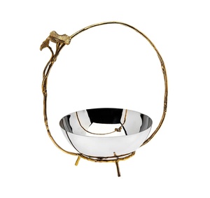 ชามเสิร์ฟ3ช่องดีไซน์ใหม่สีเงินทันสมัยหรูหรามีสไตล์ที่ดีที่สุดสำหรับโรงแรมบ้าน - Product Image 4