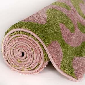 <b>Modern</b> Machine Made Joli Doodle Green & Pink Rectangular <b>Living</b> <b>Room</b> <b>Rug</b> by Netline Home - Product Image 6
