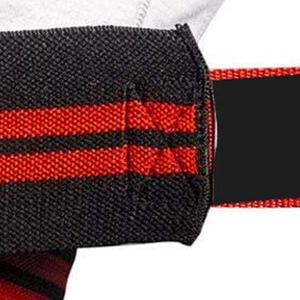 Custom Orange and Black-Color Gym Knee Wraps Wholesale Heavy Weight Lifting Knee Wraps Gym Adjustable Support Knee Wraps - Product Image 5