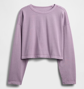 เสื้อยืดครอปโอเวอร์ไซส์ผ้าฝ้ายออร์แกนิคสำหรับผู้หญิง แบบ 3 มิติ สไตล์วินเทจ เนื้อผ้านุ่ม หนา ระบายอากาศได้ดี ป้องกันรังสียูวี ปรับแต่งได้ - Product Image 1