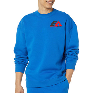 OEM 2024 Sweat-shirt homme surdimensionné personnalisé col rond en polaire éponge française avec épaule tombante motif imprimé 100% coton - Product Image 1