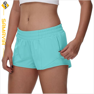 Pantalones cortos para correr de secado rápido para mujer, pantalones cortos de entrenamiento ligeros y transpirables de cintura alta para mujer, tendencia UE/EE. UU. Listo para enviar - Product Image 3