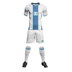 Dernière conception de maillots de football pour hommes et courts pour adultes Logo imprimé personnalisé Uniforme de football 2025 Vêtements de football - Product Image 5