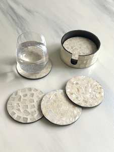 Mother of Pearl Tables Handcrafted Shell Inlay with a Colorful <b>Twist</b> - Product Image 2