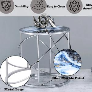 Table basse moderne en métal écologique, mobilier de salon avec rangement, vente chaude - Product Image 3