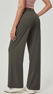 Pantalones Anchos de Cintura Ultra Alta con Dos Bolsillos Laterales, Diseño Nuevo, Cómodos e Informales, Logotipo Personalizado, Venta al por Mayor Directa de Fábrica de Bangladesh - Product Image 5