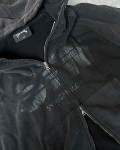 Muestra gratis 100% algodón Puffscreen Printing Streetwear Full Zip up Hoodie zipup Hoodies Custom Logo Heavyweight Zip Up Hoodies - Product Image 6