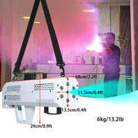 Igreslite 1500W Noir/Blanc Pistolet Fumée Portable DJ Mariage Soirée Machine à Brouillard Effets Scéniques