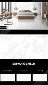 กระเบื้องปูพื้นพอร์ซเลนเคลือบเงาสีขาวดีไซน์ทันสมัย ขนาด 600x600/600x1200 มม. ผิวมันเงา หนา 8-10 มม. - Product Image 6