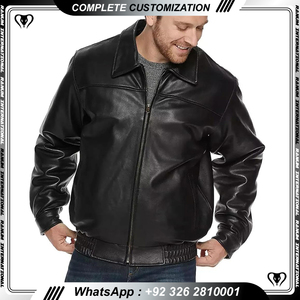 2024 Men PU <b>Leather</b> <b>Winter</b> Stand Collar <b>Jacket</b> OEM Service Wholesale Manufacturer - Product Image 2
