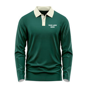 Polo Moderno Casual de Manga Larga para Hombre, Estilo Moderno para Uso Diario, Polo de Golf Personalizado de Manga Larga para Hombre - Product Image 1