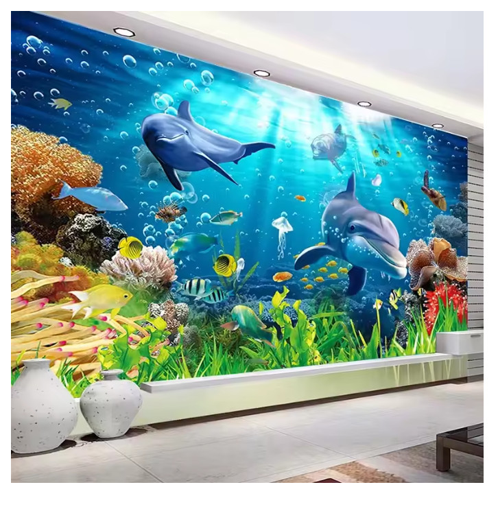 Papier peint photo Dolphin Surfers de Scandiwall