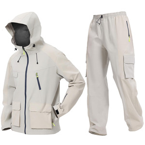 Vêtements en polyester respirants à manches longues de style streetwear, veste de randonnée imperméable à capuche, combinaisons de pluie pour hommes - Product Image 6