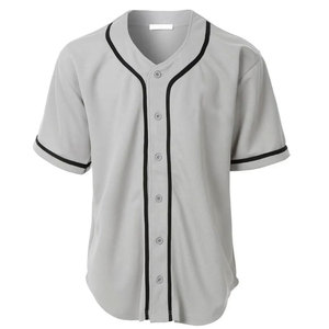 Men's Plus Size V-<b>Neck</b> Baseball Jersey Sportswear Full Button T-Shirts Breathable Sublimation Printed Blank Baseball Jersey - Product Image 2