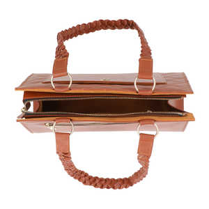Sacs fourre-tout en cuir tissé à la main de qualité supérieure de couleur personnalisée pour femmes 100% fermeture à glissière en cuir d'origine - Product Image 5