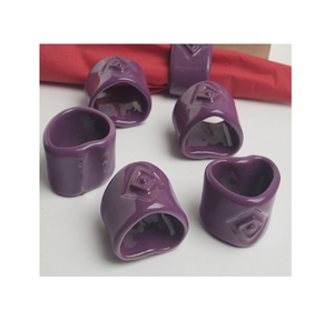 Best Crafts Ceramic Napkin Ring Simple Elegant Designer Ceramic Napkin Restaurant and <b>Wedding</b> Parties Used - Product Image 3