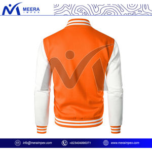 Chaqueta universitaria de plumón unisex ligera con cuello acanalado a rayas y puños de moda y cómoda para primavera Otoño e Invierno - Product Image 4