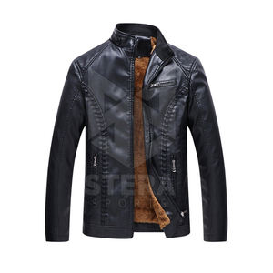 แจ็กเก็ตหนังแฟชั่นผู้ชายเสื้อแจ็คเก็ตหนังกันลมสำหรับผู้ชายเสื้อแจ็คเก็ตหนังแฟชั่นใหม่ - Product Image 1