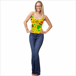 Débardeur athlétique pour femme en tissu de coton respirant pour le yoga et le fitness, idéal pour l'été - Product Image 1