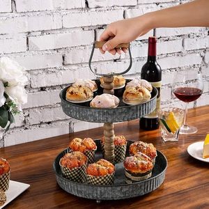 Rustic Design Handmade Metal Cake <b>Tool</b> for Party Decoration Birthday & Wedding Decorating Display Cake Stands - Product Image 3