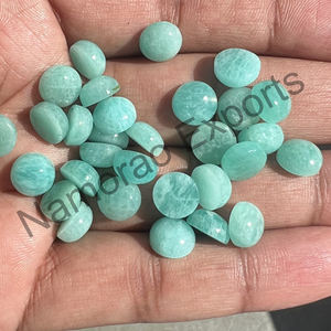 พลอยอะมาโซไนท์ทรงกลมขนาด8x8มม. พร้อมใช้งานทุกขนาดเครื่องประดับหลังแบนทำหินอัญมณีหลวม - Product Image 2